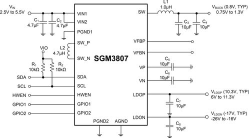 圣邦微電子推出SGM3807高性能電源管理集成電路